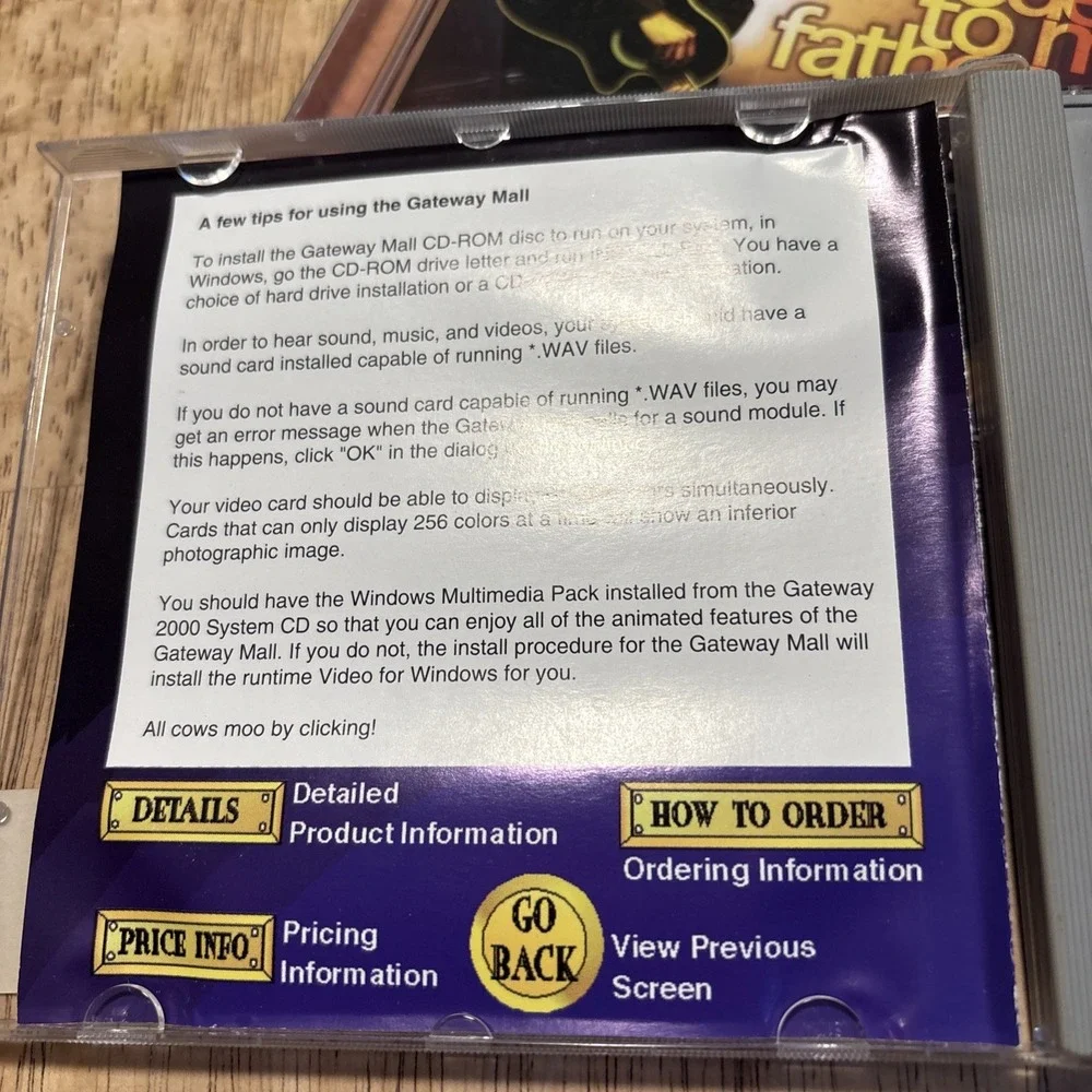 The Gateway Mall CD-ROM Game Windows PC Rare July 1993 Edition Gateway 2000